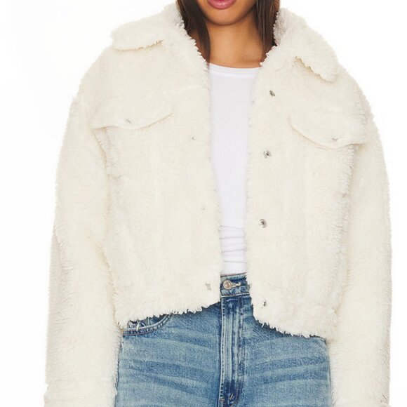 Levi's Baby Bubble Sherpa Trucker Jacket in Coconut Milk Size L NWT - Picture 5 of 14